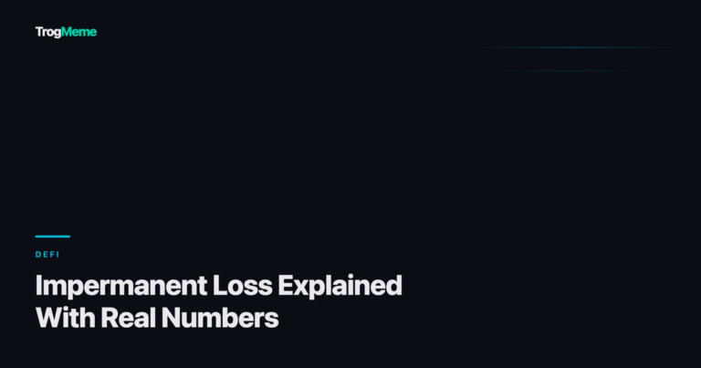 TrogMeme article cover - impermanent loss